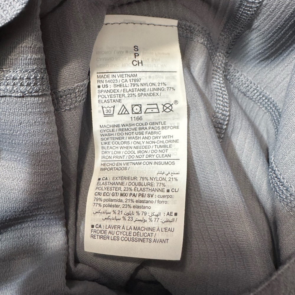 NWT Old Navy PowerSoft Ribbed 7/8 Cami Bodysuit Ribbed Storm Cloud Size small - Picture 15 of 16